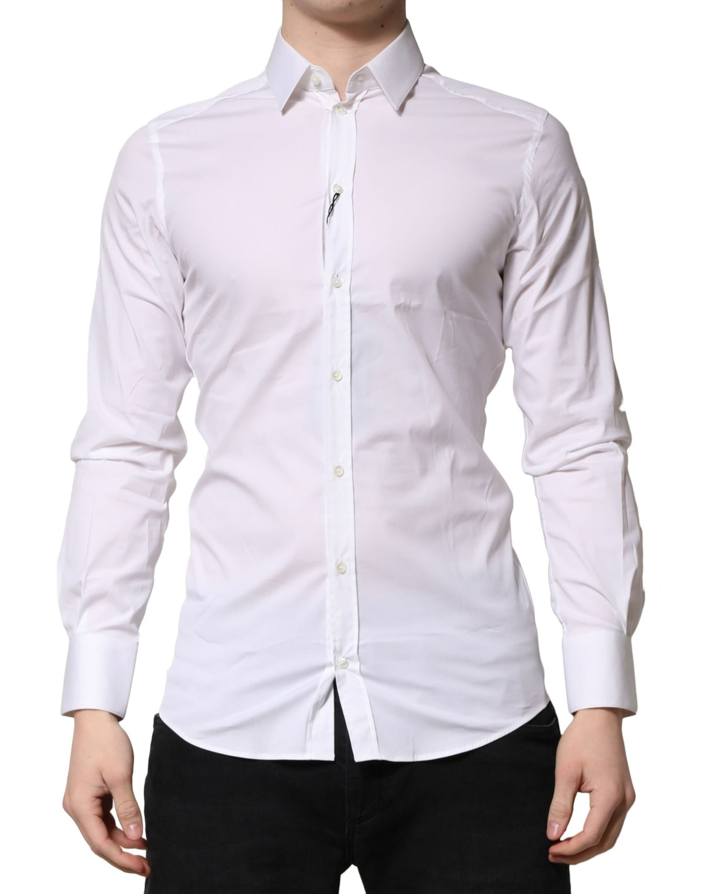 White GOLD Cotton Men Dress Formal Shirt