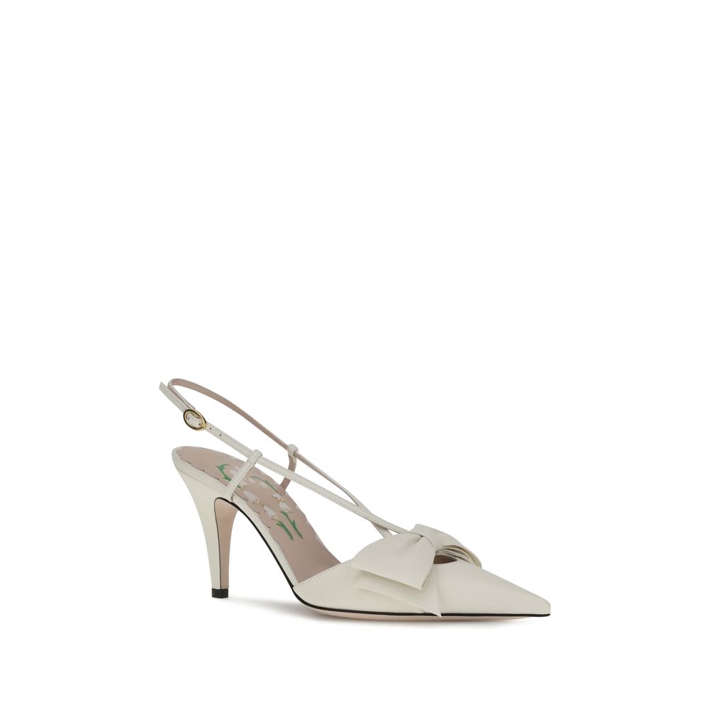 White Calf Leather Bos Taurus Pumps