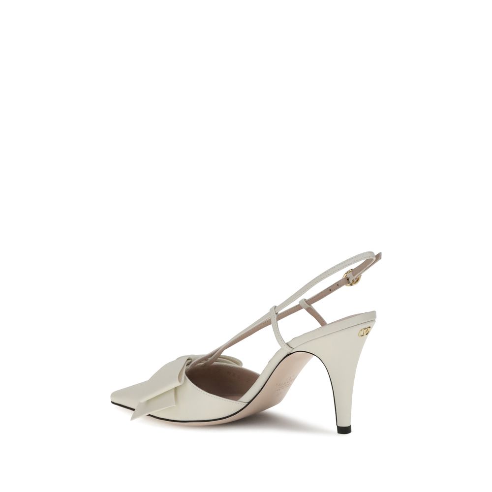 White Calf Leather Bos Taurus Pumps