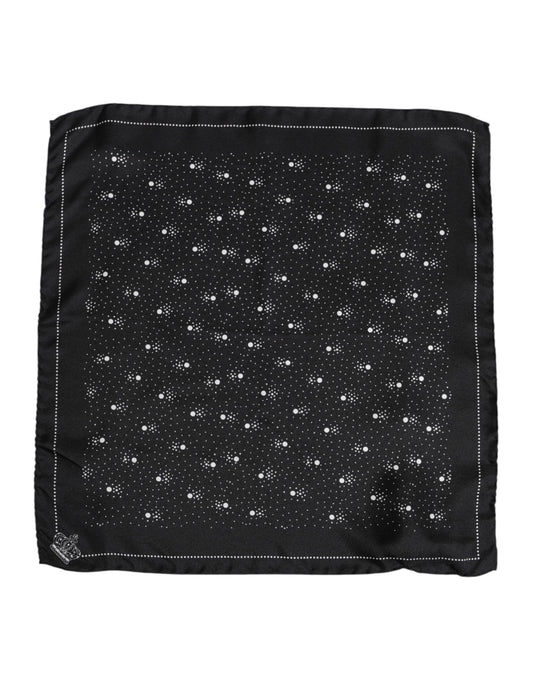 Black White Printed Square Men Foulard Scarf