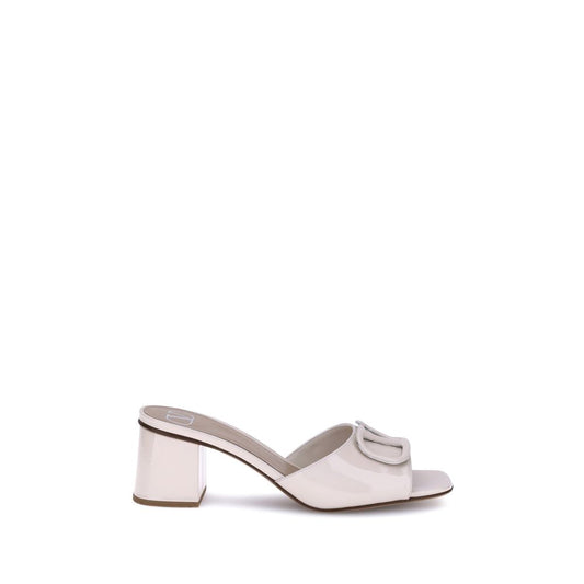 Cream Calf Leather Bos Taurus Flat Sandals