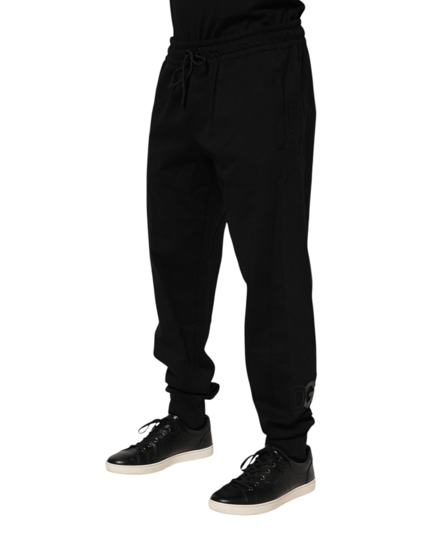 Black Cotton Men Jogger Sweatpants Pants