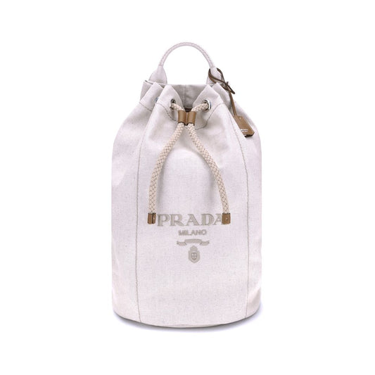 White Cotton Backet Bag