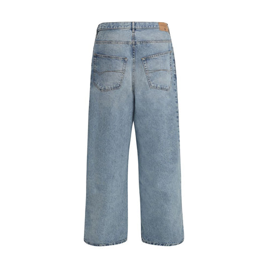 Light Blue Cotton Relaxed Fit Jeans
