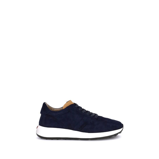 Blue Calf Leather Bos Taurus Low Top Sneakers