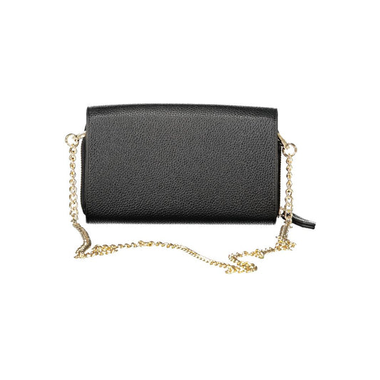 Black Polyethylene Women Wallet Convertible Shoulder Bag