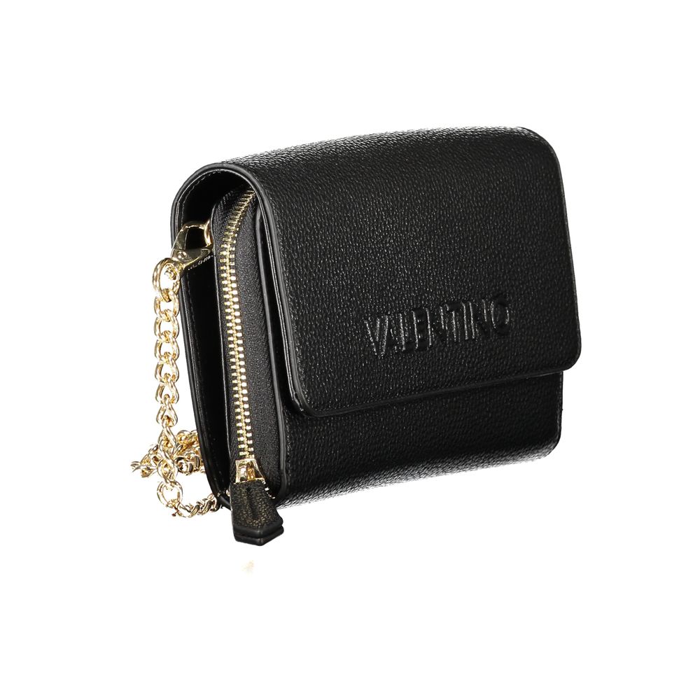 Black Polyethylene Women Wallet Convertible Shoulder Bag
