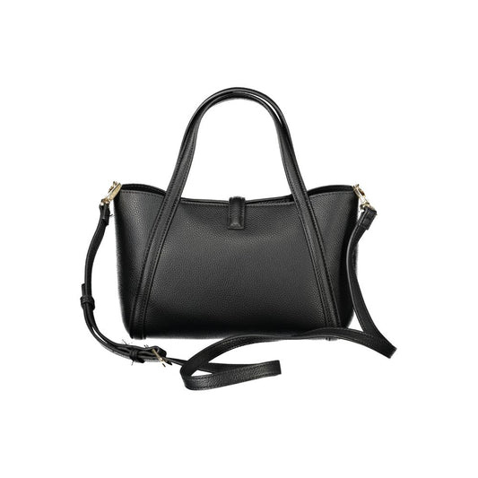 Black Polyethylene Women Handbag