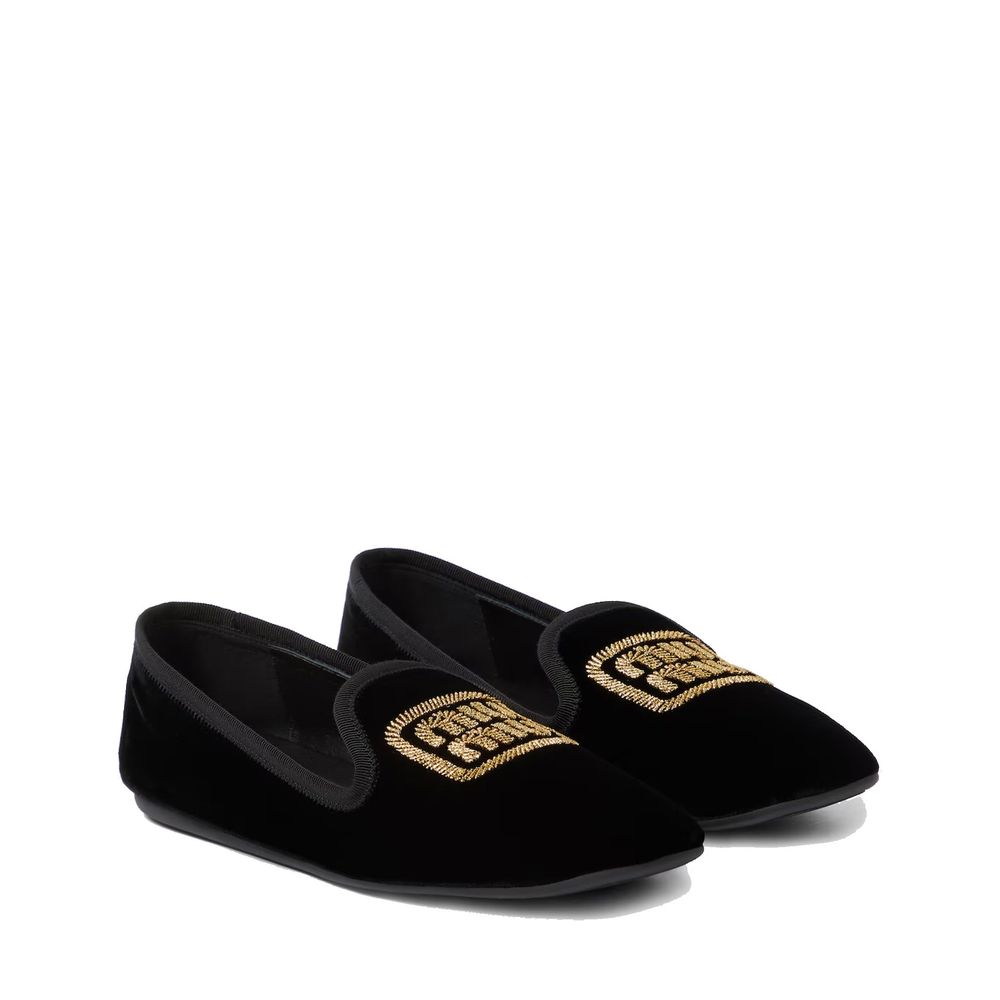 Black Fabric Moccassin
