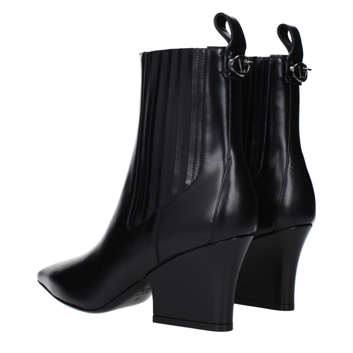 Black Leather Ankle Boots