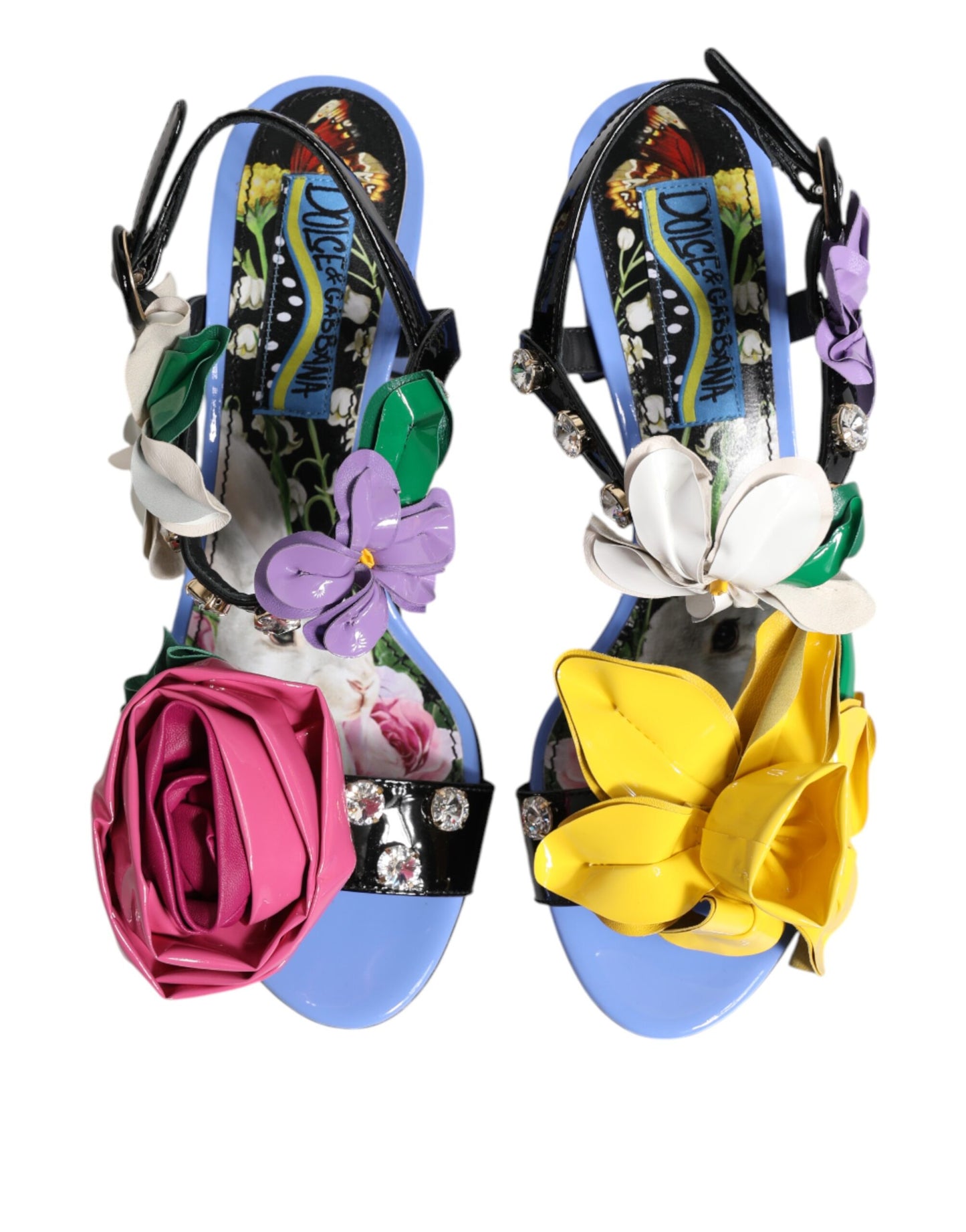 Multicolor Floral Crystal KEIRA Sandals Shoes