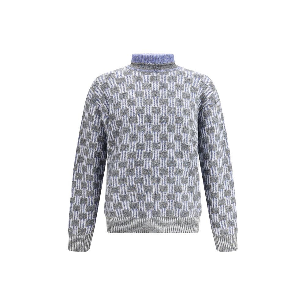 Light Blue Cotton Turtleneck