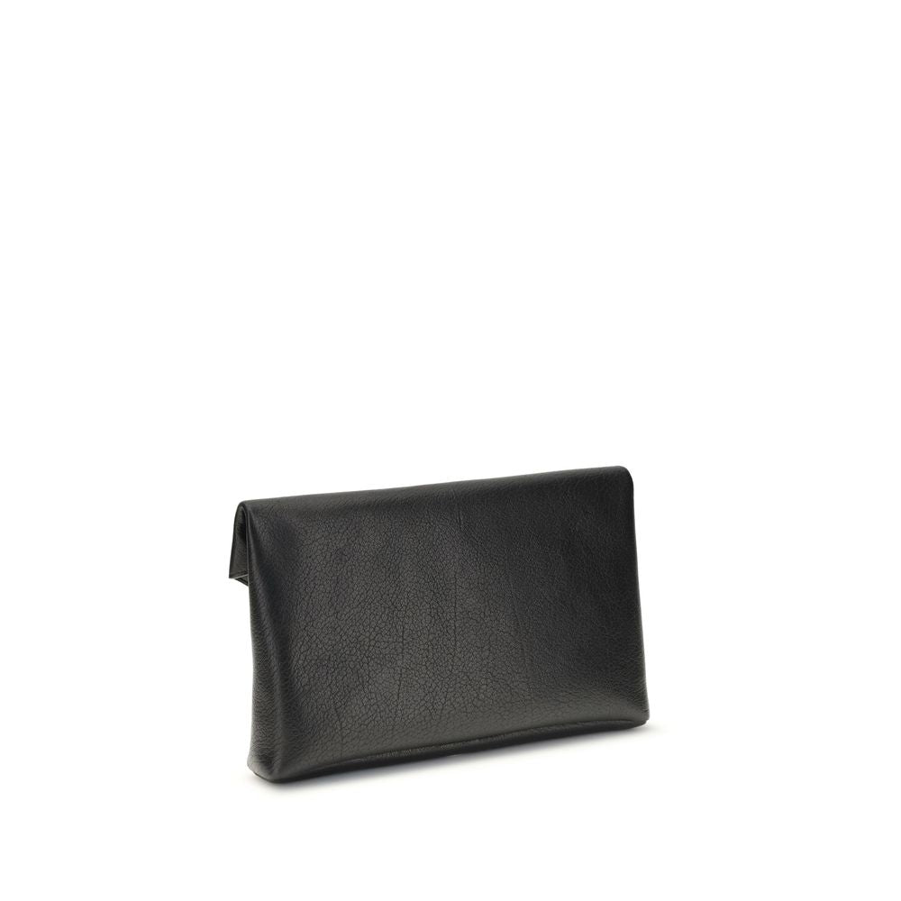 Black Calf Leather Bos Taurus Clutch Bag