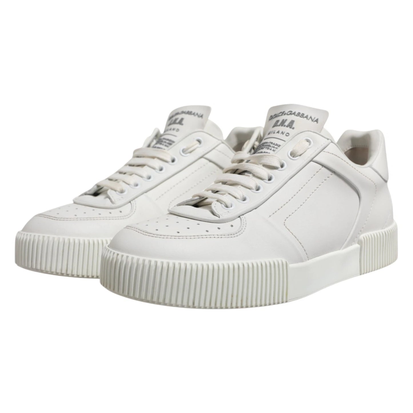White Miami Leather Low Top Men Sneakers Shoes