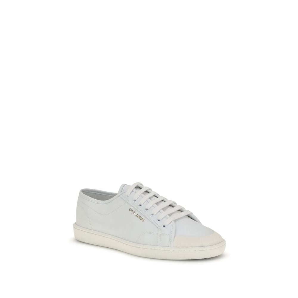 White Calf Leather Bos Taurus Low Top Sneakers