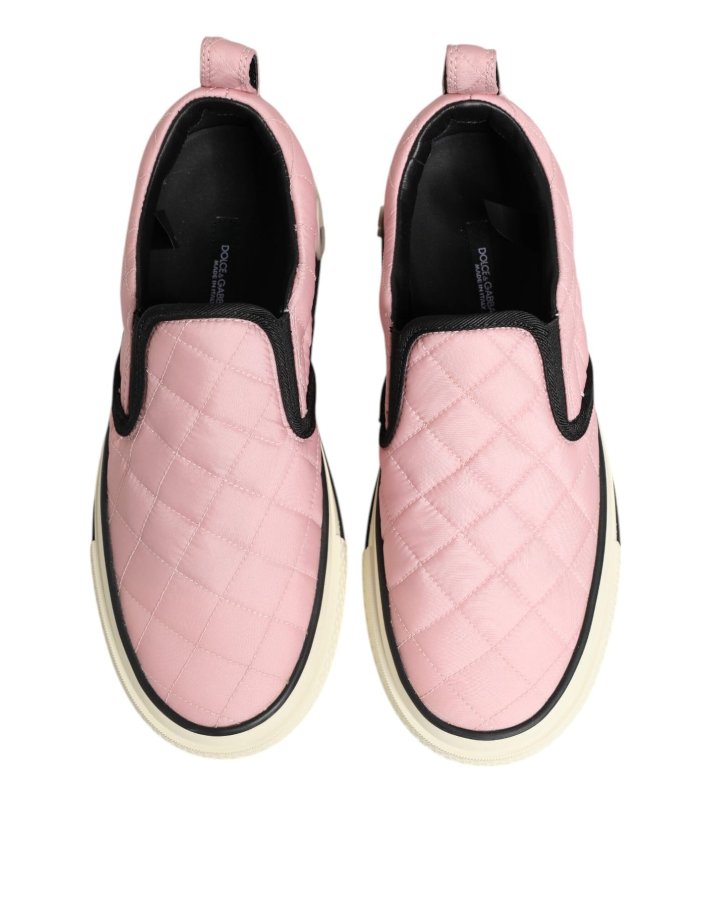 Pink Quilted Nylon Slip-On Sneaker Shoes