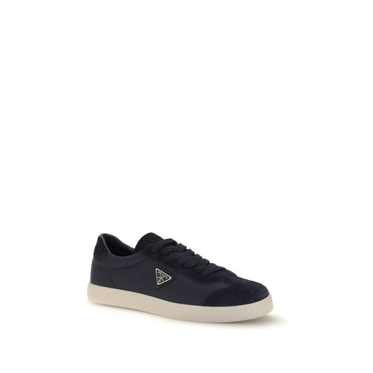 Blue Polyamide Low Top Sneakers