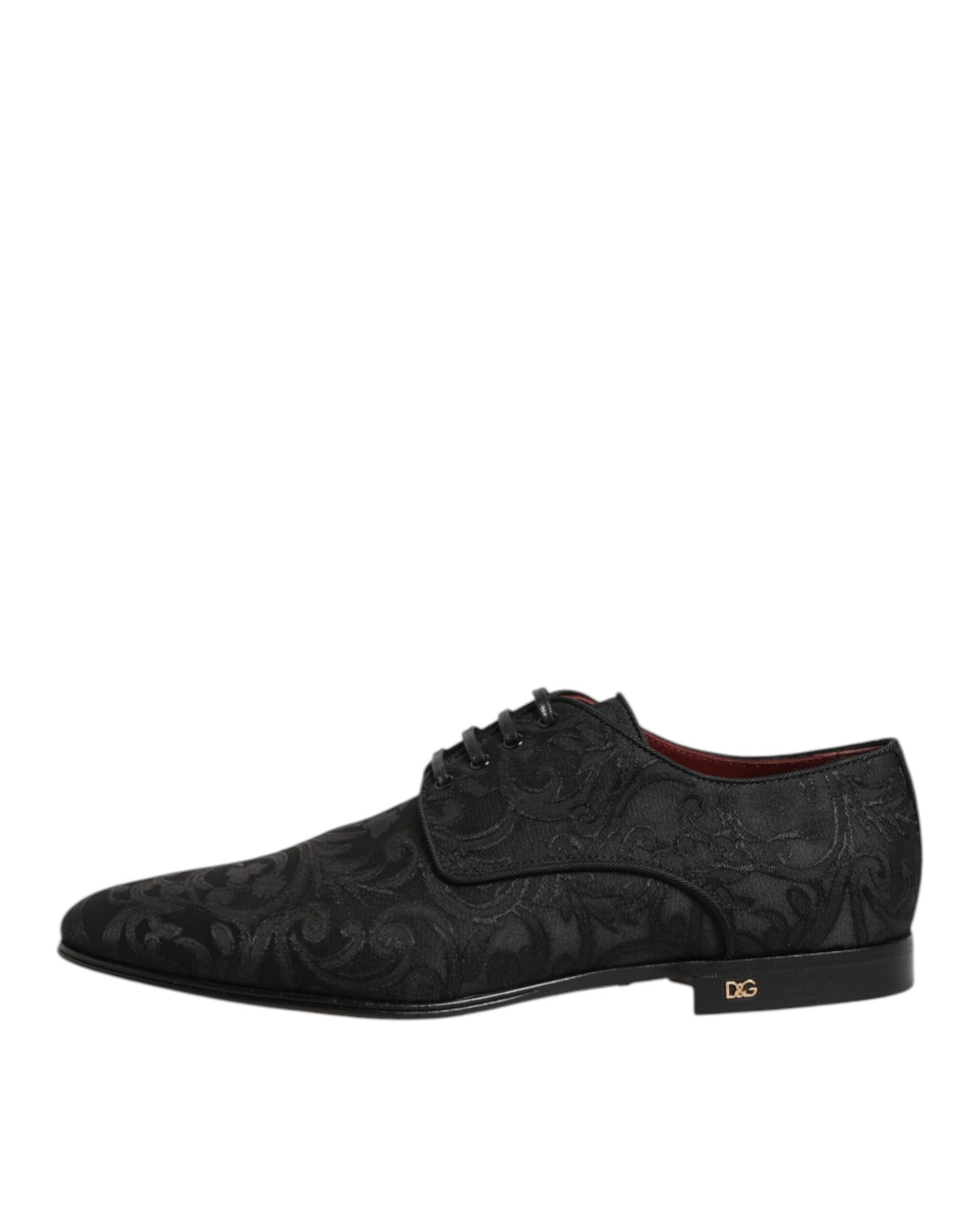 Black Brocade Lace Up Derby Men Dress Shoes