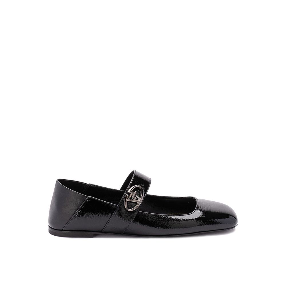 Black Calfskin Ballet Flats