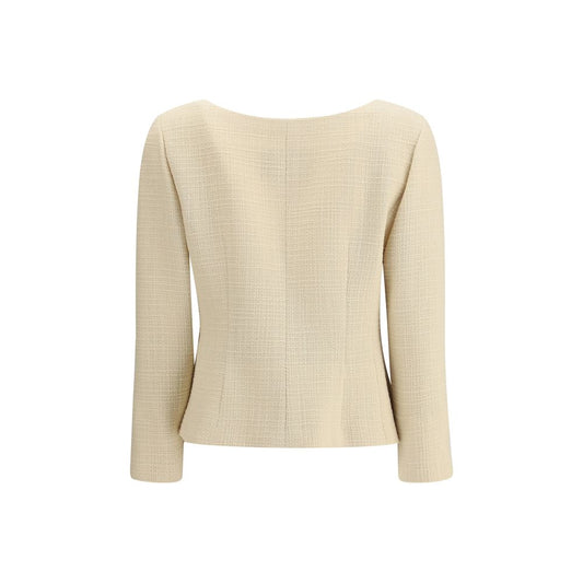 Cream Fleece Wool Coat