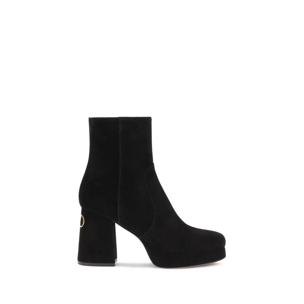 Black Calf Leather Bos Taurus Ankle Boots