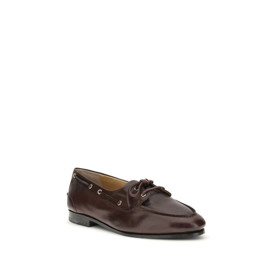 Brown Calf Leather Bos Taurus Slip-On Loafers