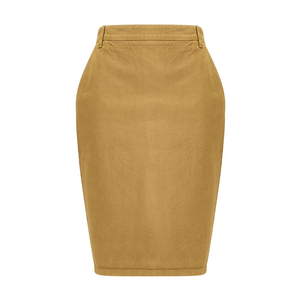 Beige Denim Skirt