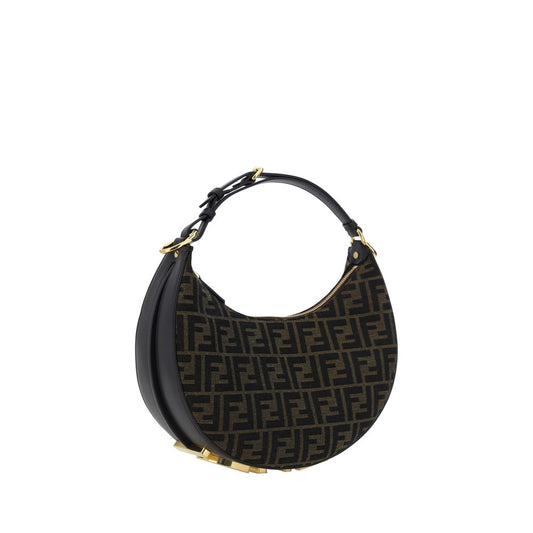 Brown Fabric Shoulder Bag