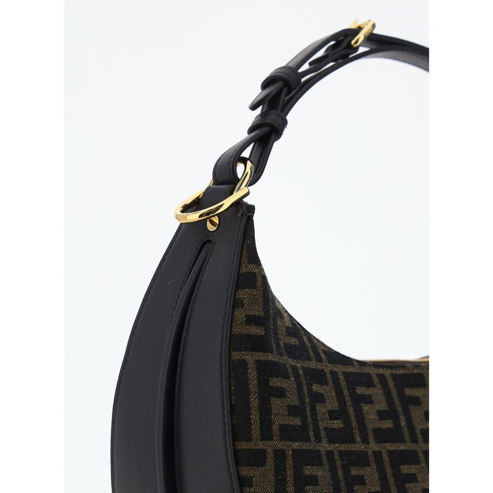 Brown Fabric Shoulder Bag