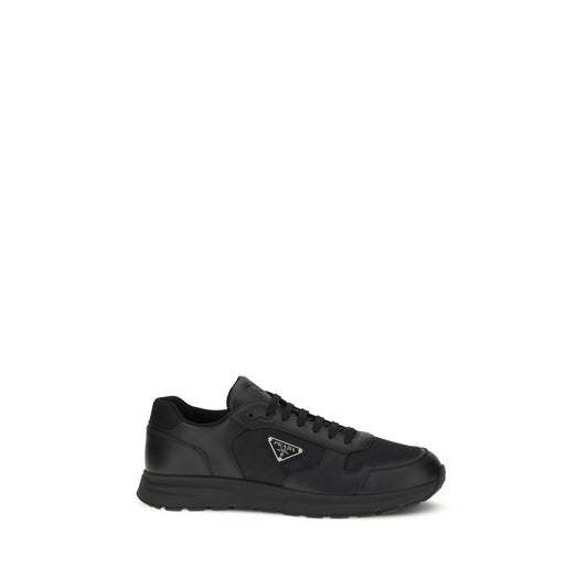 Black Recycled Polyamide Athletic Sneakers